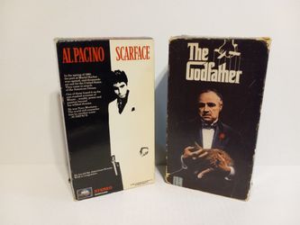 SCARFACE AND THE GODFATHER VHS 2X  PACK - FREE SHIPPING