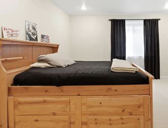 Free!!!  Full bedroom frame. Butcher block style. FREE!!!!!
