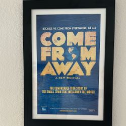  Framed “Come From Away” Musical Poster 