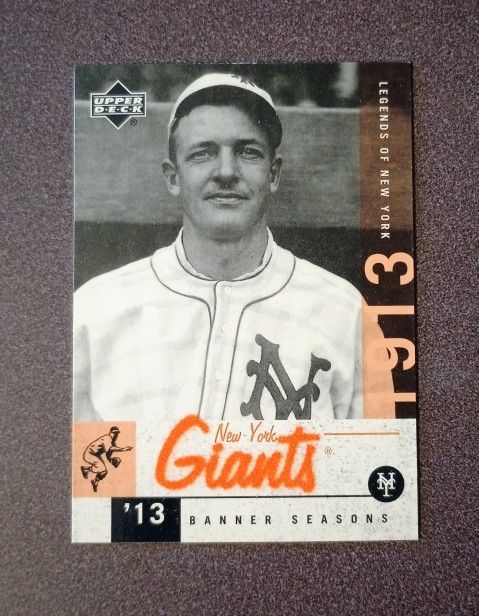 2001 Upper Deck Christy Mathewson Legends Of New York Giants #55 Baseball Card Vintage Collectible MLB Sports