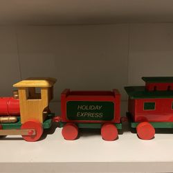 Vintage Wooden Train Set