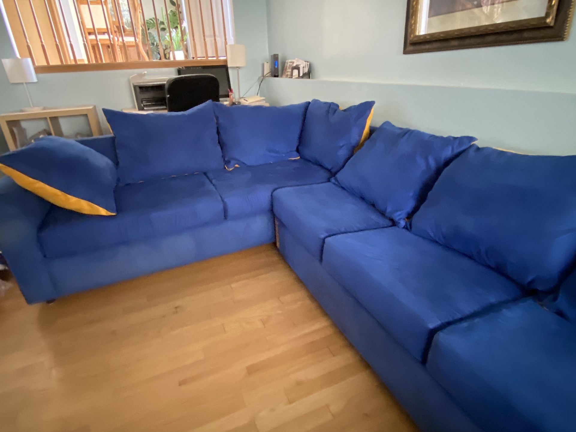 Large Sectional With Pull Out Bed and Storageo