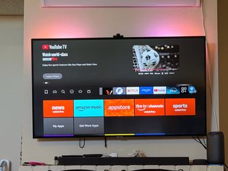 55inch Samsung Flat Screen Smart 4k TV with govee smart backlight
