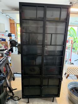 Storage cupboard industrial modern style metal