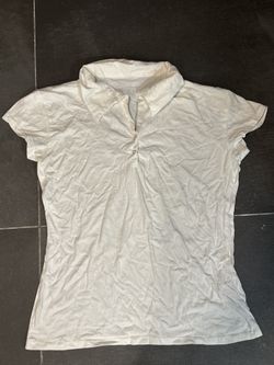 White Polo-Style Top