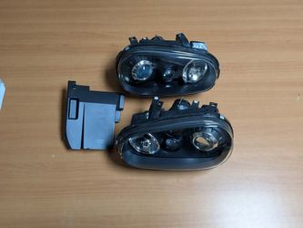 99-05 VW Golf E Code Projector Clear Glass Headlights
