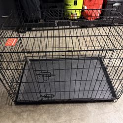 Double Door Folding Wire Dog Crate