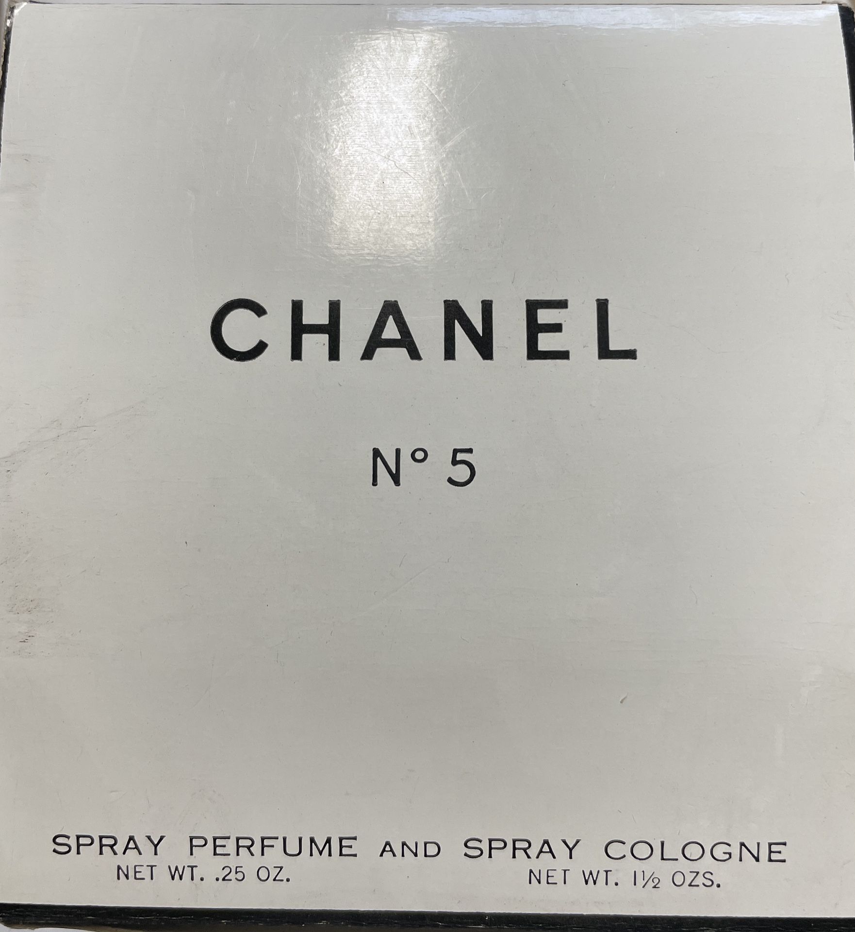Vintage Chanel No 5 Spray Perfume 0.25 oz and Spray Cologne 1.5 oz