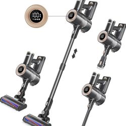 Cordless Stick Vacuum 28k PA with Digital Display, 50 Minute Run Time - Blue
