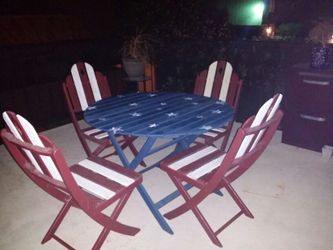 Vintage, hand painted patio set