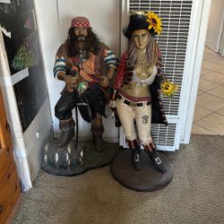 3 Feet Tall Pirate Statues 