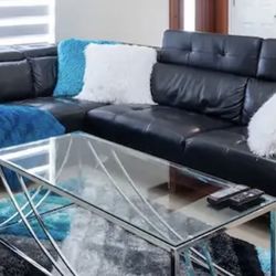 Eldorado Beautiful Black Leather Sectional