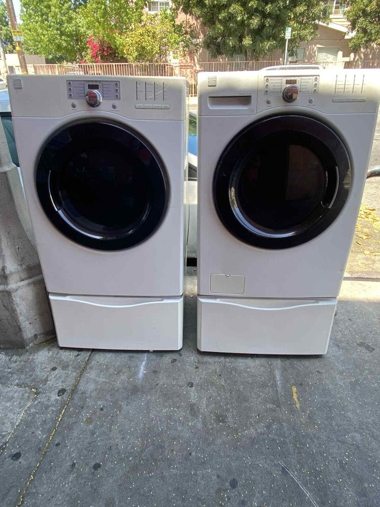 SET WASHER AND DRYER PEDESTALS 🆓️Free Delivery 🆓️ KENMORE WHITE -SIDE BY SIDE-