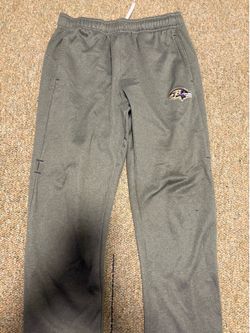 NFL Team Apparel Baltimore Ravens Youth Gray Performance Sweatpants