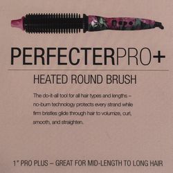 Calista PerfecterPro Heated Round Brush (Rhododendron) 1” Great For Mid Len Hair