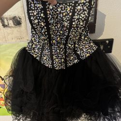 Black Corset Prom/Quince Dress 