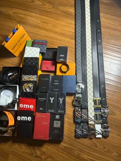 Designer colognes belts wallets