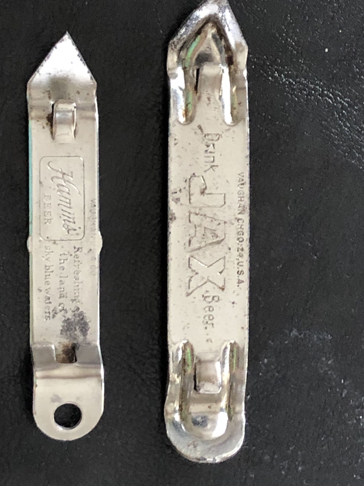 Lot x 2 vintage bottle opener hamms Jax beer