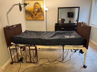 Hospital Bed & Side Table