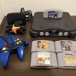 N64 With 5 Games 