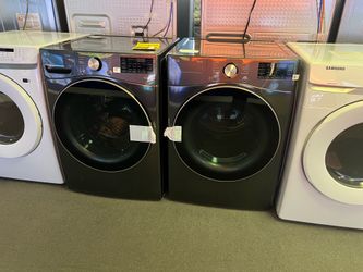 LG BLACK FRONT LOAD WASHER AND DRYER