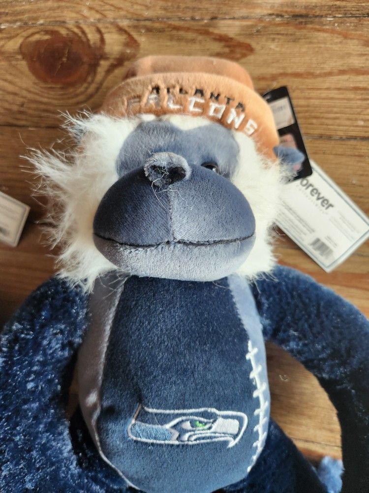 2 SEATTLE SEAHAWK STUFFED MONKEYS