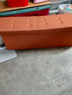 Fabric Folding Storage Ottoman