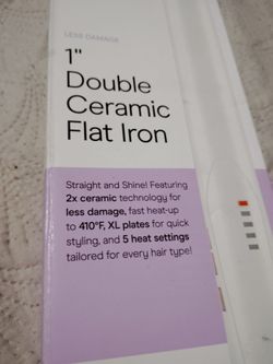 Double ceramic flat iron