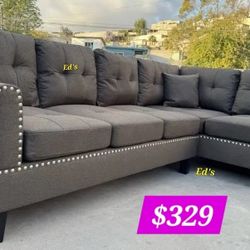 BRAND NEW 2PC SECTIONAL SOFA SET WITH ACCENT PILLOW INCLUDED $329