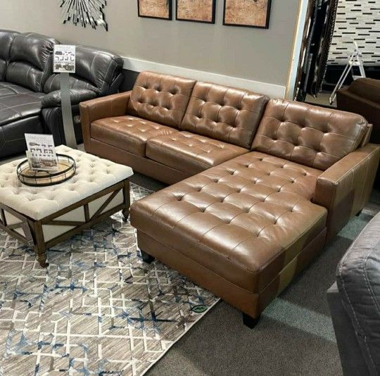 ⚡️Same Day/Next Day Delivery 🚚Baskove Auburn Leather LAF Sectional