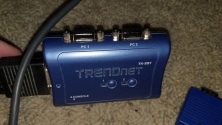 Trendnet KVM switch with USB and vga ports