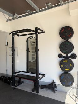 PRx Performance Complete Home Gym Package – Squat Rack, Barbell, Bench, & Weights