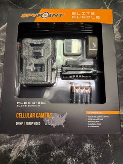 SpyPoint FLEX G-36C Elite Bundle Cellular Trail Camera 36MP 1080P Video