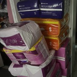 Assorted Adult Pads Underpants Diapers 