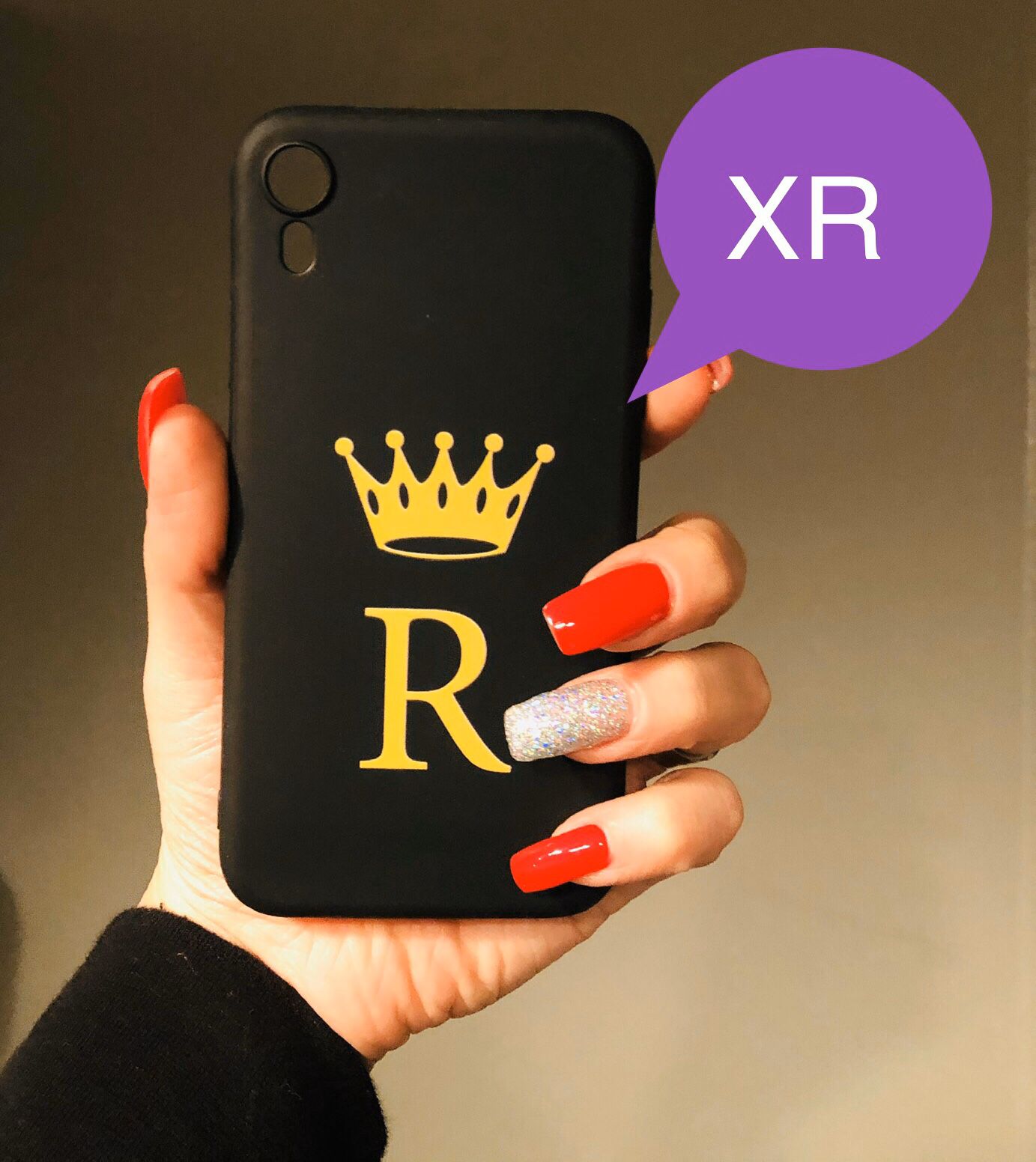 Brand new cool iphone XR case cover rubber initial R letter name crown mens guys hypebeast hype swag girls women cute pretty