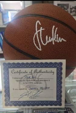 Steve Kerr Autographed Basketball with COA