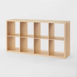 Brightroom 8 Cube Organizer Shelf Color: natural