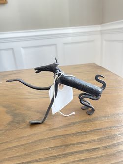 antique Animal Sculpture, 1960s, Wrought Iron Unique Mythical Folk Art Figurine