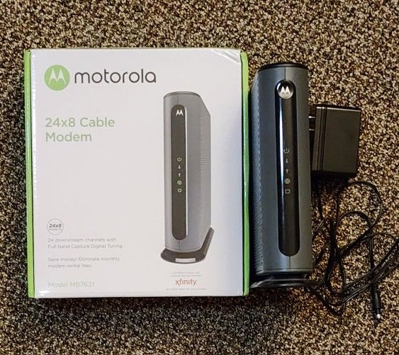 Motorola MB7621 Cable Modem Comcast Xfinity, Cox, and Spectrum Up to 900 Mbps DOCSIS 3.0