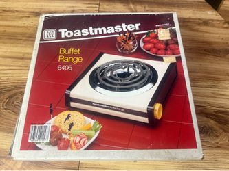NOS vintage ToastMaster buffet range, hot plate, single burner new in box