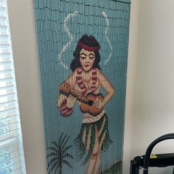 Hula Girl Door Beads | Hand Painted Bamboo Door Beads