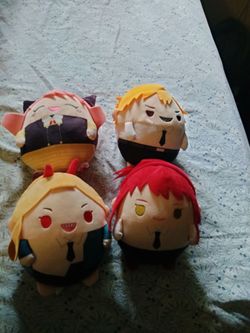 Anime Character Plush Toys Set of 4
