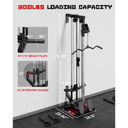 New Goimu Wall Mount Cable Station, WM1 Cable Crossover Machine with 17 Positions, High and Low Cable Crossover Machine with Removable Footplate for G