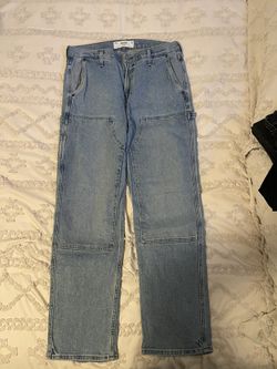 Hollister Medium Wash Loose Carpenter Jeans