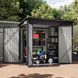 8X4 FT Outdoor Metal Storage Shed