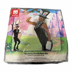Tea Party March  Hare Kit , Rabbit Kit Adult Women’s Halloween Costume.  (New) *Top Hat *Rabbit Ears *Gloves *Bow Tie *Tail.