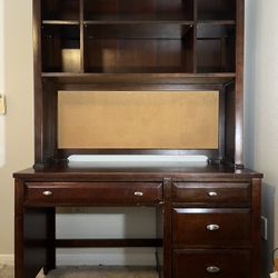 Wooden Desk w/ Book Shelf