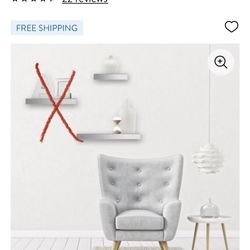 2 Mirrored Floating Shelves