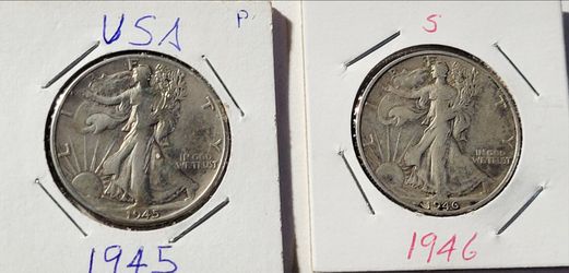 US Walking Liberty Half Dollar, 90% silver coins