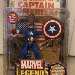Marvel Legends Captain America Series 1 Figure Toybiz 2002. New-in-box